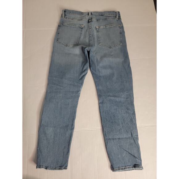 Frame Jeans Womens SZ 27 Le Original Straight High Rise Button Fly Distressed - Picture 8 of 10